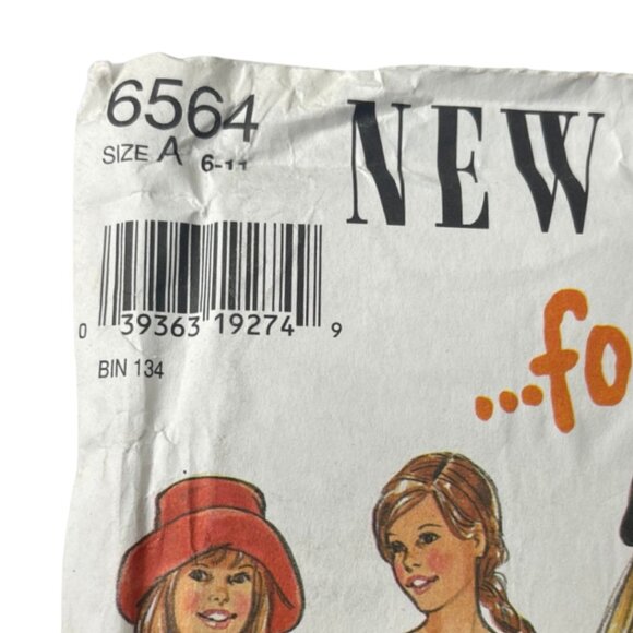 NEW LOOK | Vintage 1990s Sewing Pattern 6564 Kids Long Sleeve Dress | Size 6-11 - Picture 2 of 5